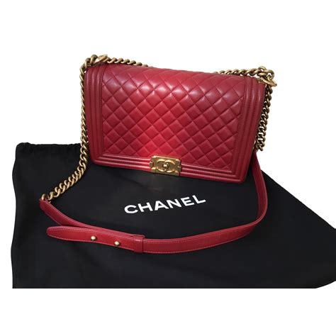 chanel boy red bag blogger outfit|chanel boy bag for sale.